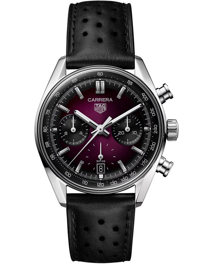 Часы TAG Heuer Carrera Chronograph CBS2219.FC6607 — мужские, бордовый