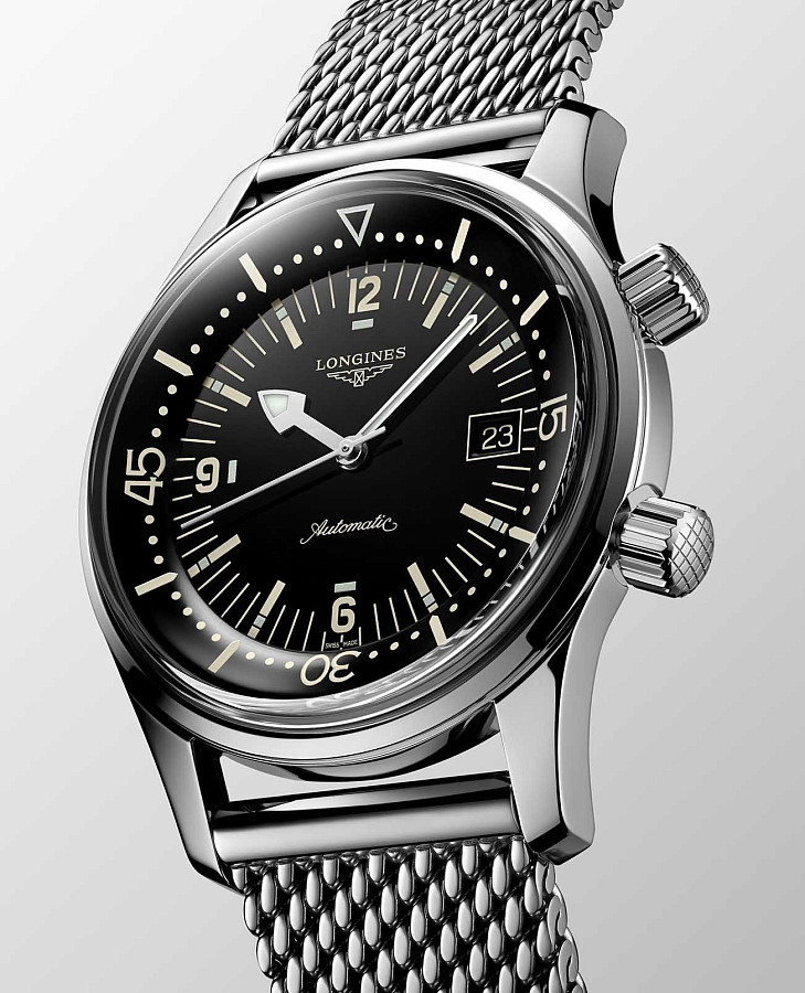 Часы Longines Legend Diver Watch L3.774.4.50.6 — механические, металл сталь