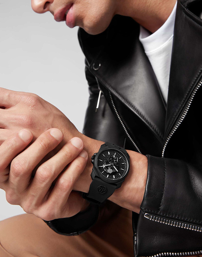 Часы Philipp Plein The Skull King PWLAA0422 — кварцевые, сталь металл