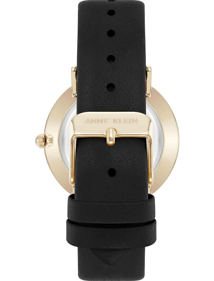 Часы Anne Klein Leather 5324GPBK — металл сталь, США