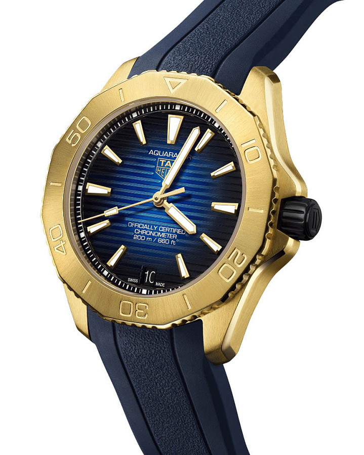 Часы TAG Heuer Aquaracer Professional 200 WBP5152.FT6210 — механические, сталь металл золото