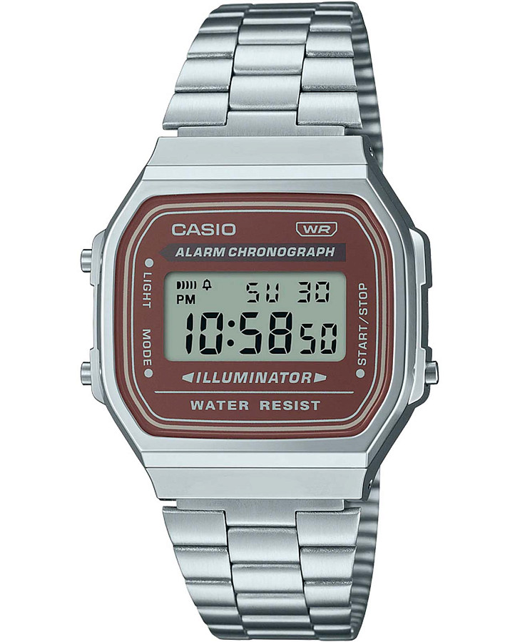 Часы Casio Vintage A168WA-5AYDF (A168WA-5AY) — мужские, коричневый