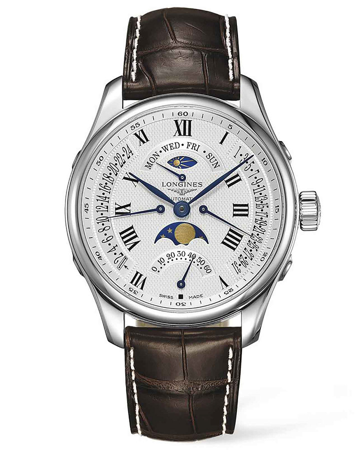 Часы Longines Master Collection L2.739.4.71.3 — мужские, белый