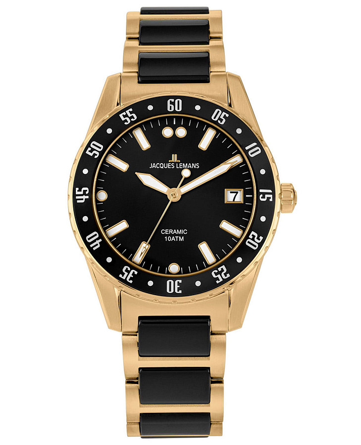 Часы Jacques Lemans High Tech Ceramic 42-10G — мужские, черный