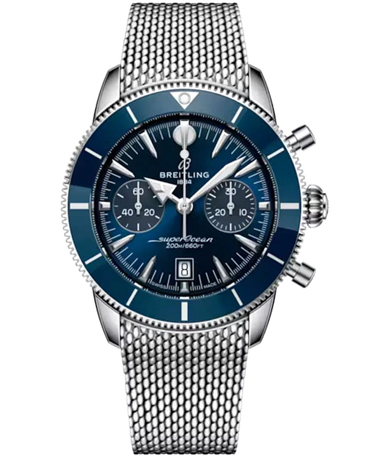 Часы Breitling Superocean Heritage B01 Chronograph 42 AB0156161C1A1 — мужские, синий
