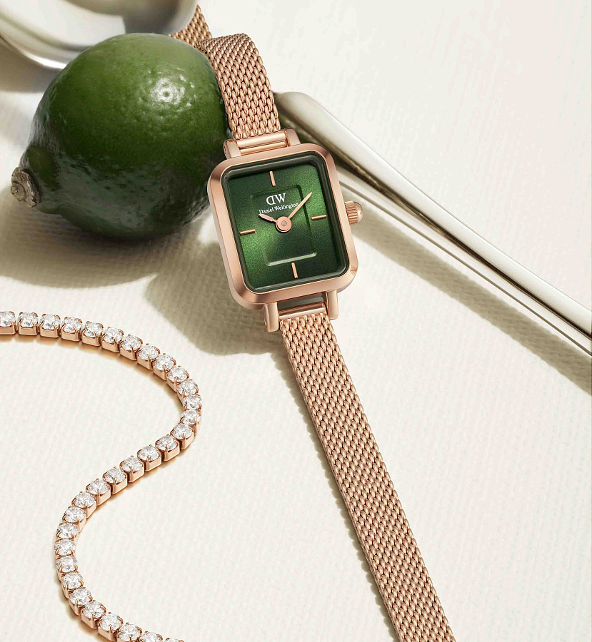 Часы Daniel Wellington Quadro Mini Melrose Emerald DW00100648 — Швеция, кварцевые