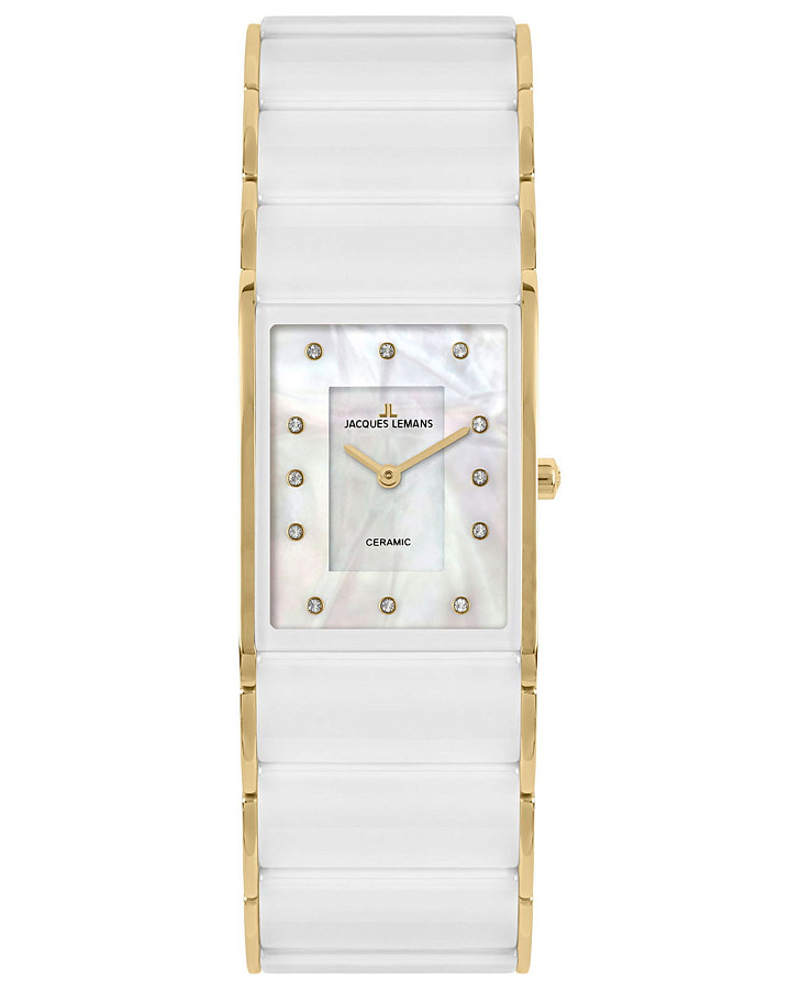 Часы Jacques Lemans High Tech Ceramic 1-1940K — женские, перламутровый