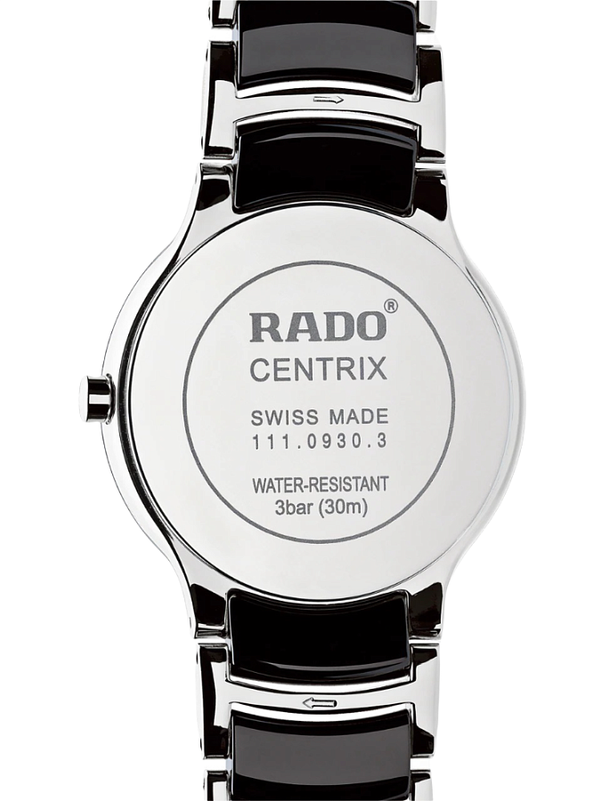 Часы Rado Centrix Diamonds R30935752 — кварцевые, сталь керамика металл