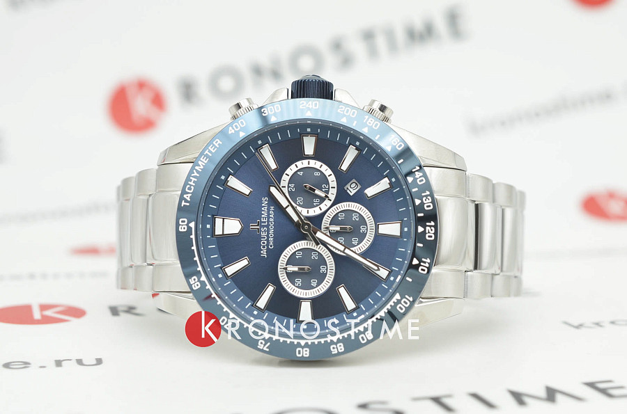 Часы Jacques Lemans Sport 1-2140F — кварцевые, металл сталь