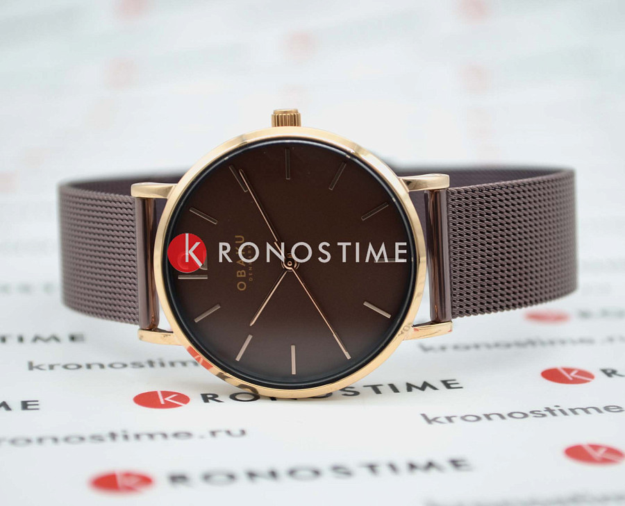 Часы Obaku V197LXVNMN — женские, сталь с ip покрытием