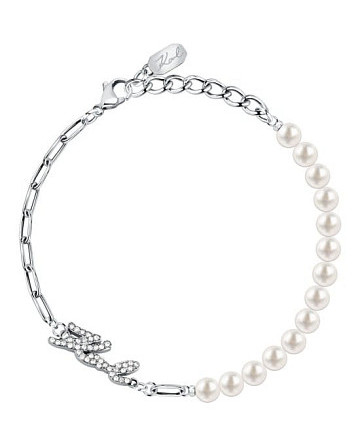 Браслет Karl Lagerfeld Pearl KLAYR08 с жемчугом и кристаллами
