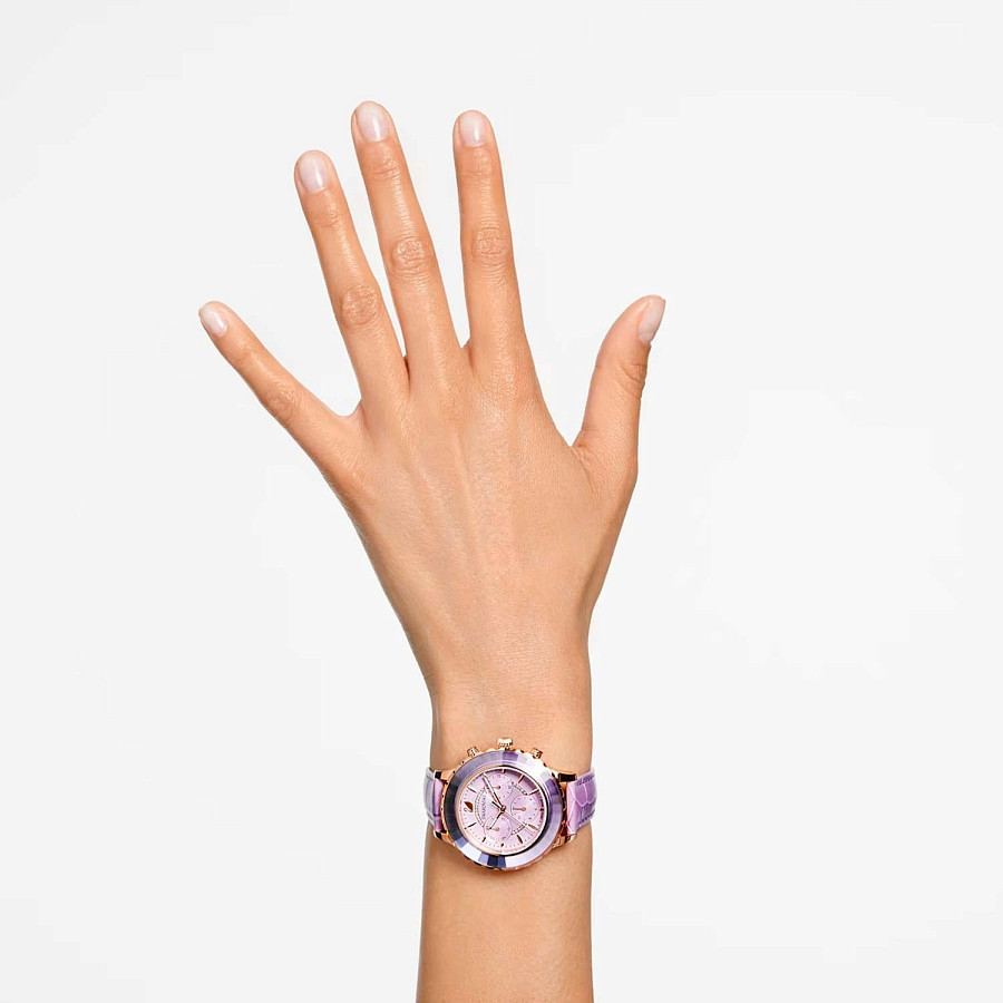 Часы Swarovski Octea Lux Chrono 5632263 — кварцевые, сталь металл