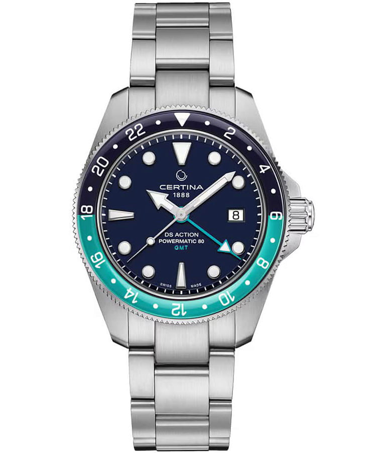 Часы Certina DS Action Gmt Powermatic 80 C032.929.11.041.01 — мужские, синий