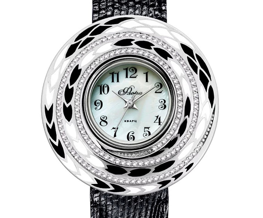 Часы УЧЗ Flora 1143S7-B6L2 Василина-1 — кварцевые, латунь