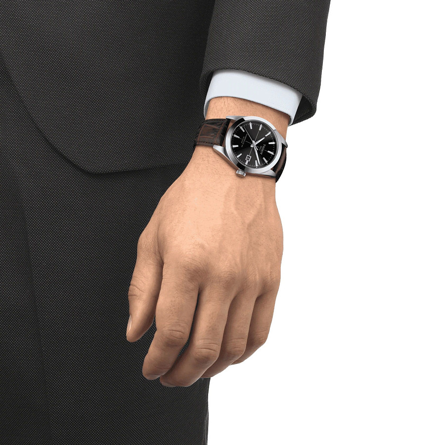 Часы Tissot Gentleman Powermatic 80 Silicium T127.407.16.051.01 — механические, сталь металл