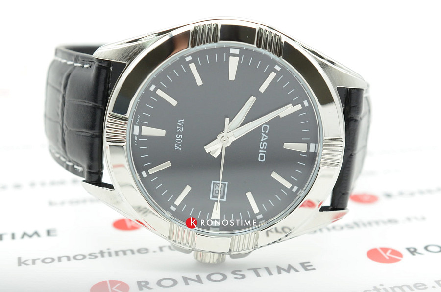 Часы Casio Collection MTP-1308L-1AVDF (MTP-1308L-1A) — кожаный, мужские