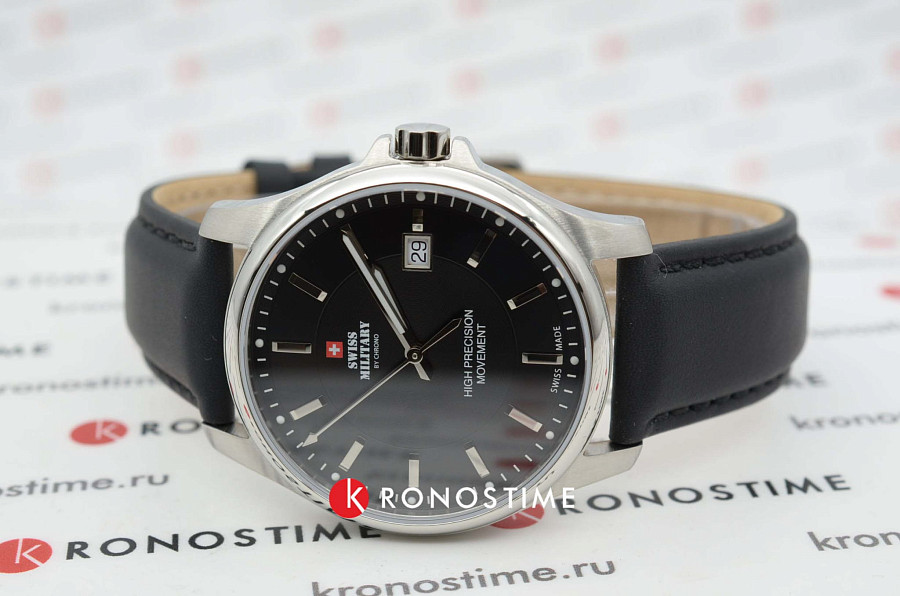 Часы Swiss Military by Chrono Сверхточные SM30200.10 — мужские, кожаный