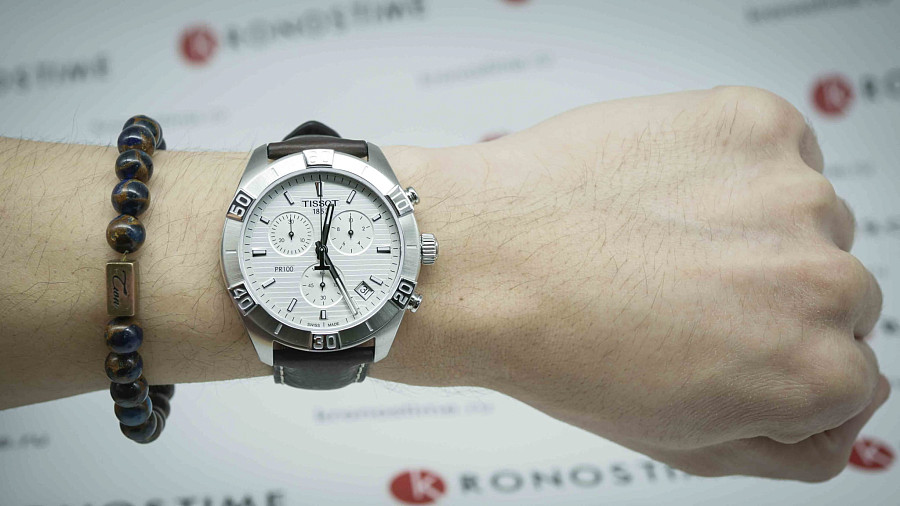 Часы Tissot PR 100 Sport Gent Chronograph T101.617.16.031.00 — мужские, кожаный