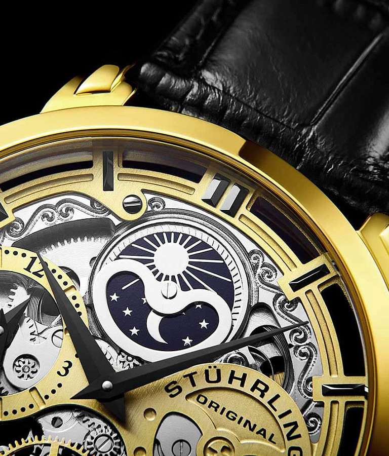 Часы Stuhrling Legacy 3924.2 — золотой, сталь металл