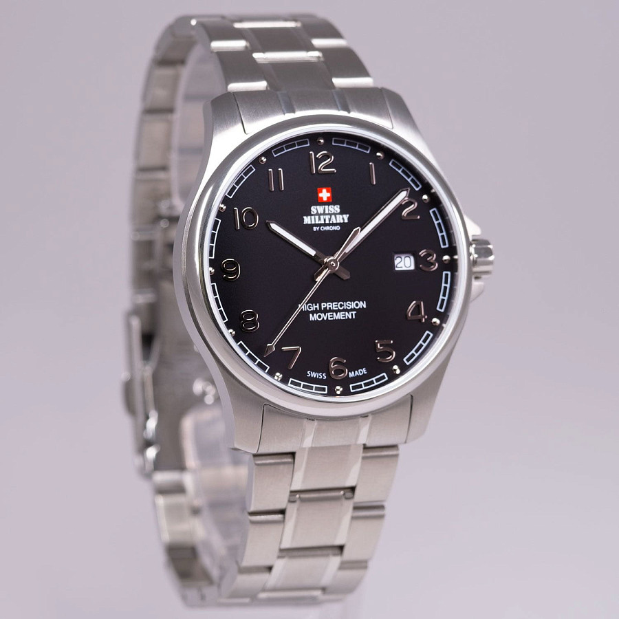 Часы Swiss Military by Chrono Сверхточные SM30200.16 — черный, металл сталь