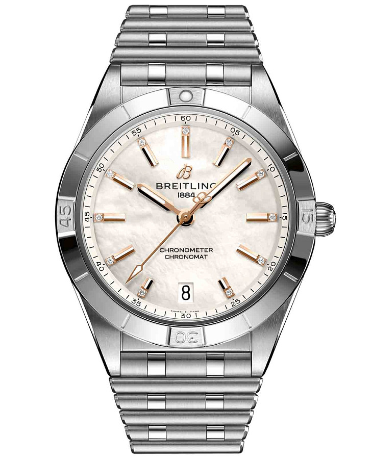 Часы Breitling Chronomat Automatic 36 A10380101A4A1 — женские, перламутровый