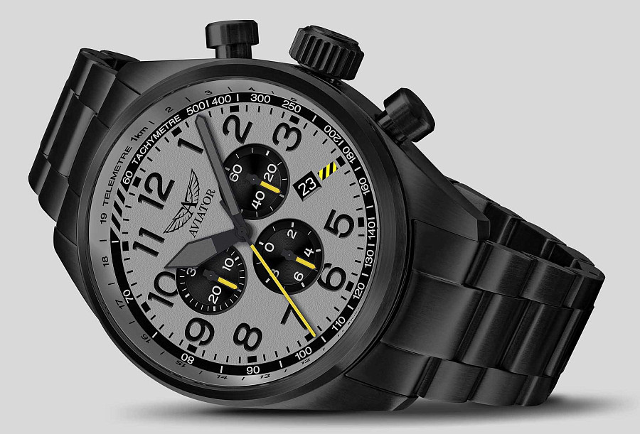 Часы Aviator Airacobra P45 Chrono V.2.25.5.174.5 — сталь металл, Швейцария