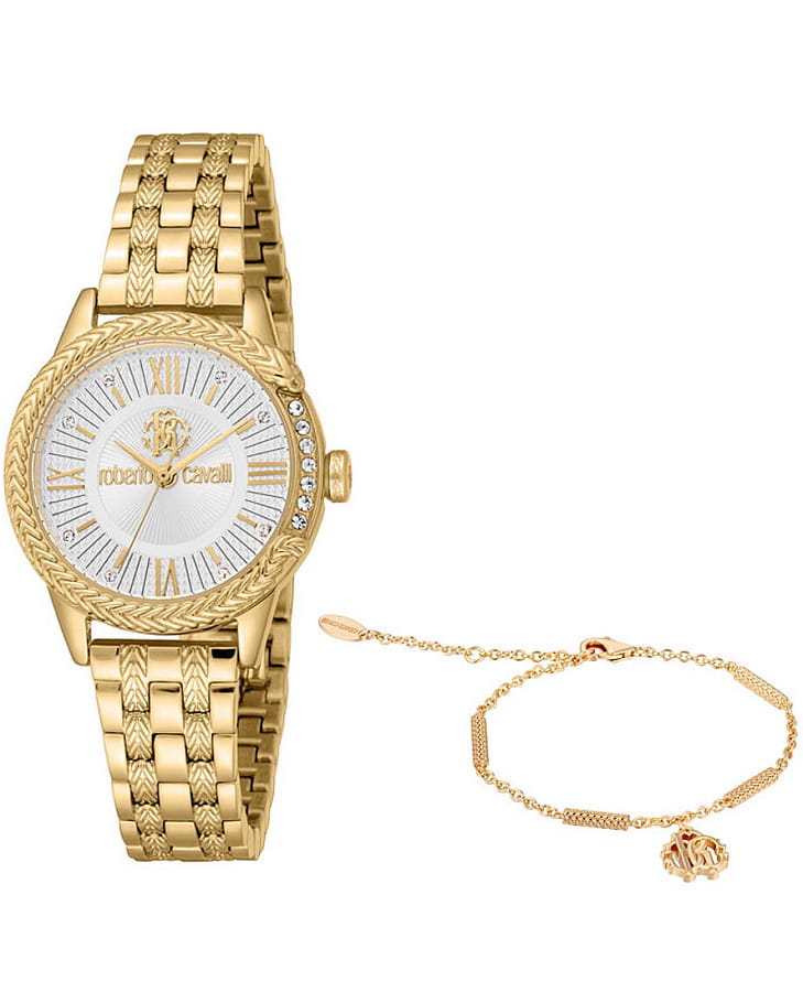 Часы Roberto Cavalli Euforia RC5L077M0055_SET — женские, серебристый