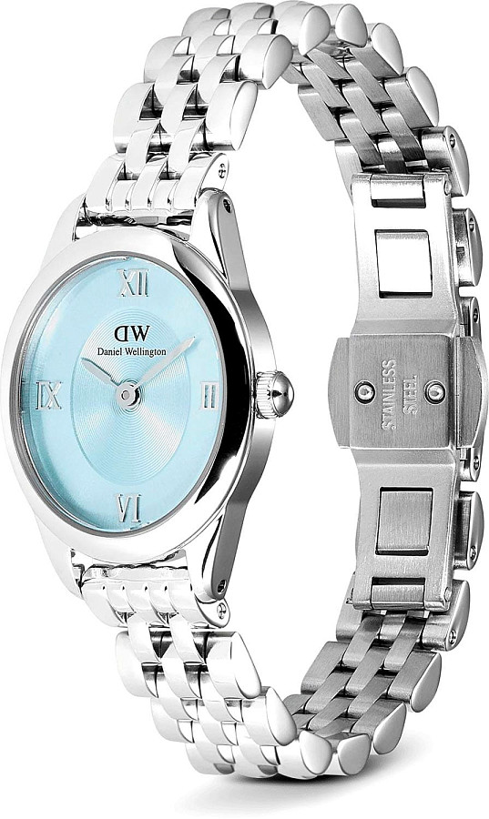 Часы Daniel Wellington Ophelia Mini Ice Blue Silver DW00100809 — кварцевые, сталь металл
