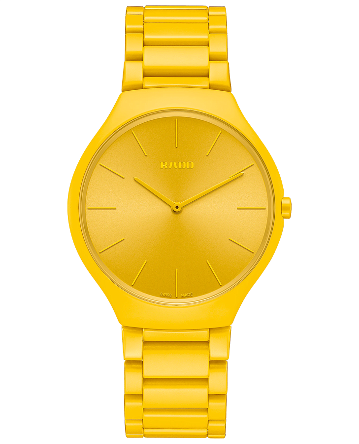 Часы Rado True Thinline Le Corbusier R27093632 — мужские, желтый