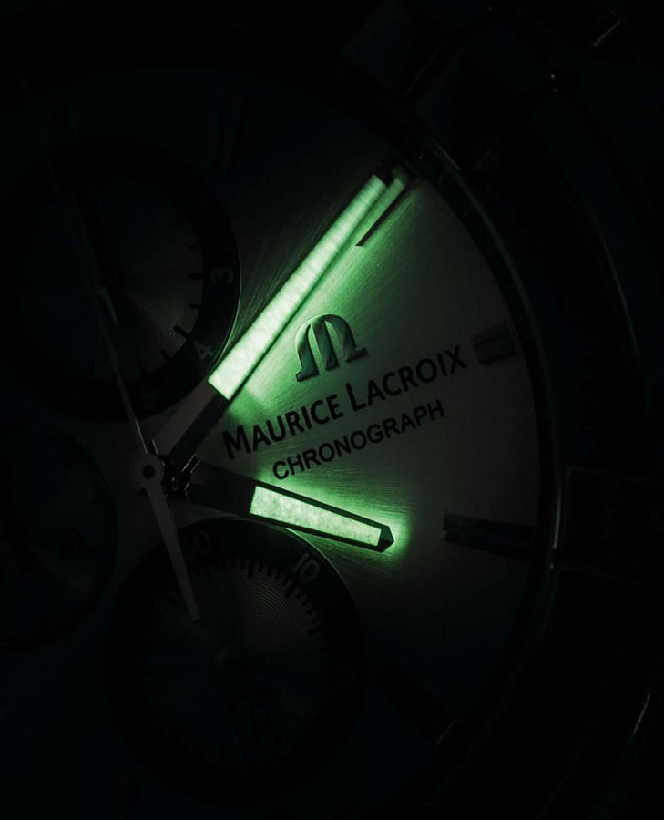 Часы Maurice Lacroix Aikon Chronograph AI1018-SS001-330-2 — черный, сталь металл