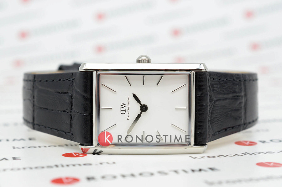 Часы Daniel Wellington Bound Black Crocodile Silver DW00100697 — кварцевые, металл сталь