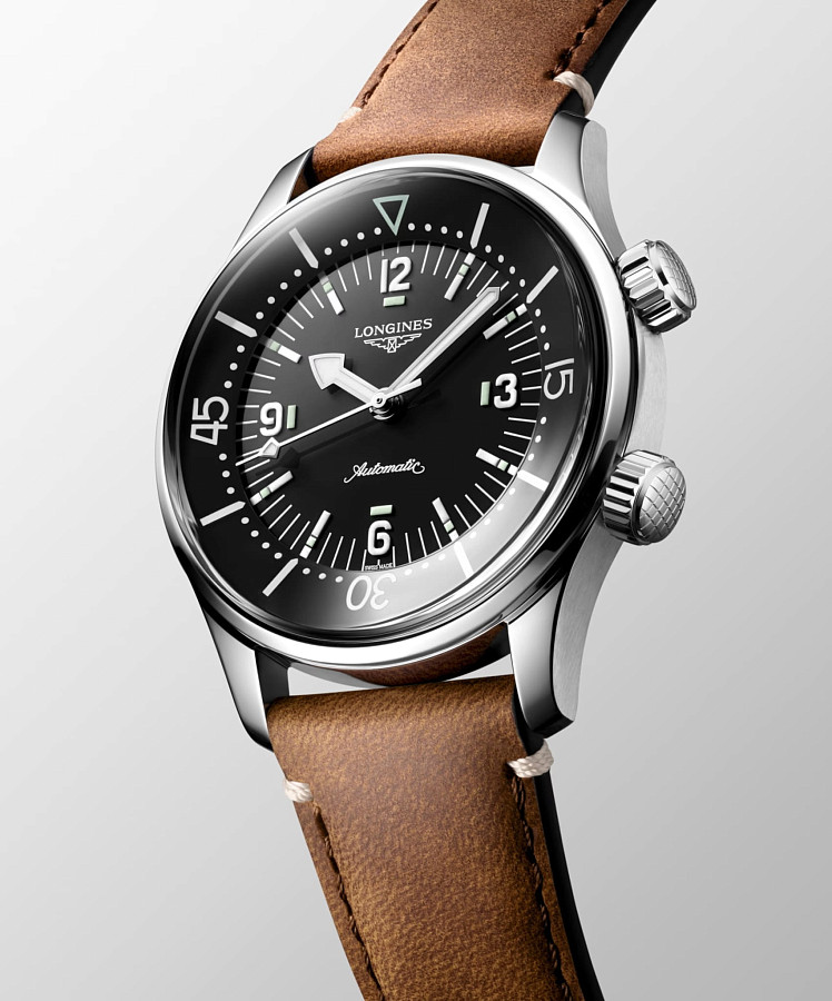 Часы Longines Legend Diver L3.764.4.50.0 — кожаный, мужские
