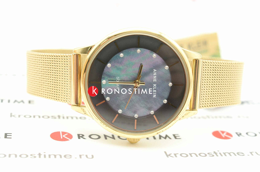 Часы Anne Klein Daily 3722BMGB — фиолетовый, сталь металл