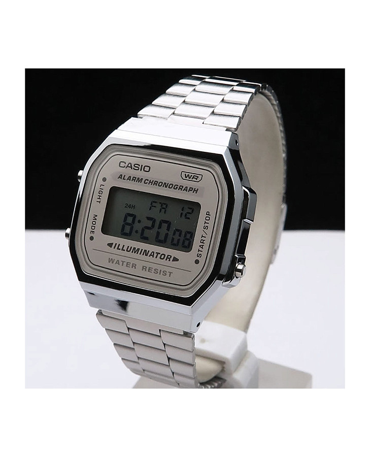 Часы Casio Vintage A-168WA-8A — мужские, нержавеющая сталь
