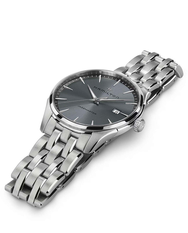 Часы Hamilton Jazzmaster Gent Quartz H32451142 — кварцевые, сталь металл