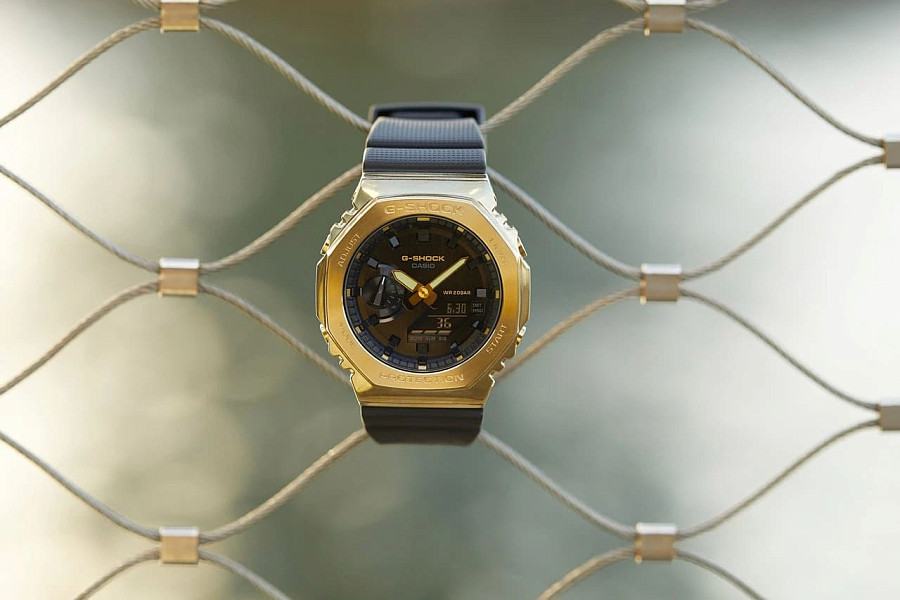 Часы Casio G-Shock GM-2100G-1A9DR (GM-2100G-1A9) — металл сталь пластик, пластик
