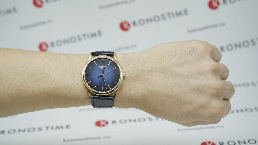 Часы Tissot Excellence 18K Gold T926.410.76.041.00 — синий, золото