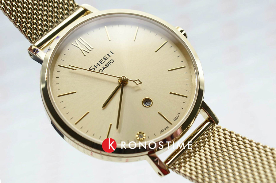 Часы Casio Sheen SHE-4539GM-9A — сталь с ip покрытием, женские