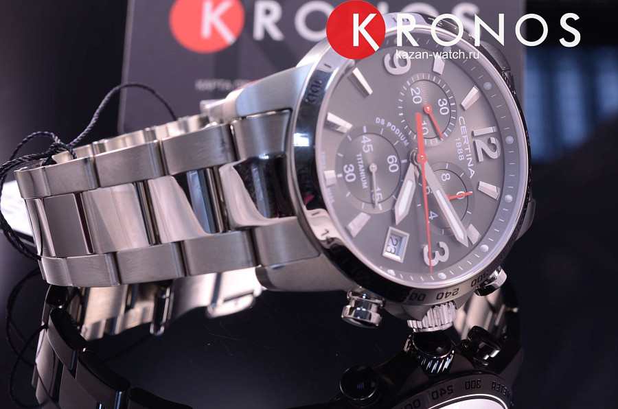 Часы Certina DS Podium Chronograph 1/10 sec C034.417.44.087.00 — металл титан, Швейцария