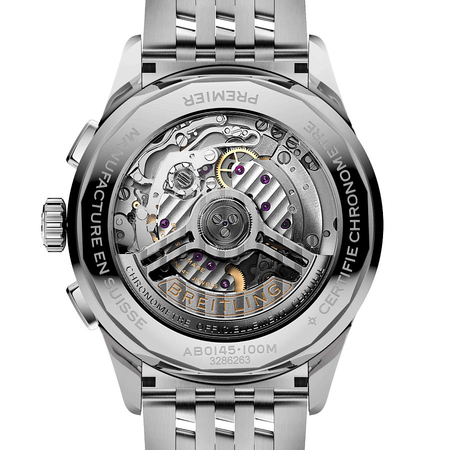 Часы Breitling Premier B01 Chronograph 42 AB0145221B1A1 — механические, металл сталь