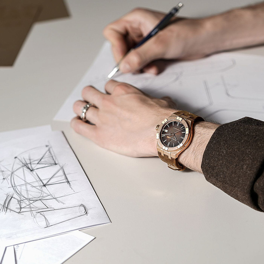 Часы Maurice Lacroix Aikon Automatic Bronze AI6008-BRZ01-730-3 — коричневый, бронза