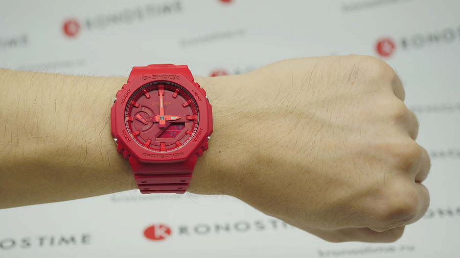Часы Casio G-Shock GA-2100-4ADR (GA-2100-4A) — карбон пластик, мужские, Япония