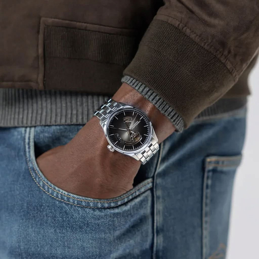 Часы Hamilton Jazzmaster Open Heart Auto H32675181 — нержавеющая сталь, мужские