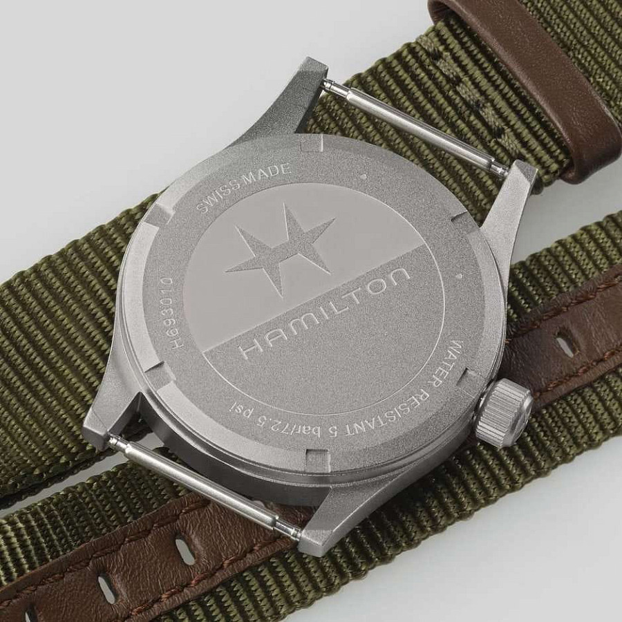 Часы Hamilton Khaki Field Quartz 33mm H69301910 — мужские, тканевый