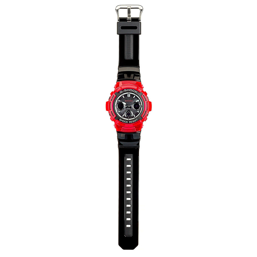 Часы Casio G-Shock AWG-M100SRB-4A — мужские, пластик