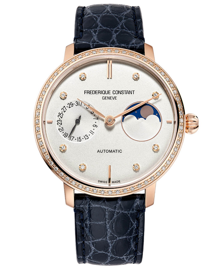 Часы Frederique Constant Slimline Moonphase Manufacture FC-702VD3SD4 — женские, серебристый