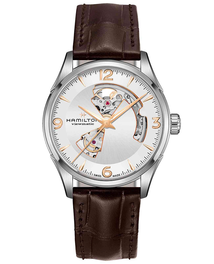 Часы Hamilton Jazzmaster Open Heart Auto H32705551 — мужские, серебристый