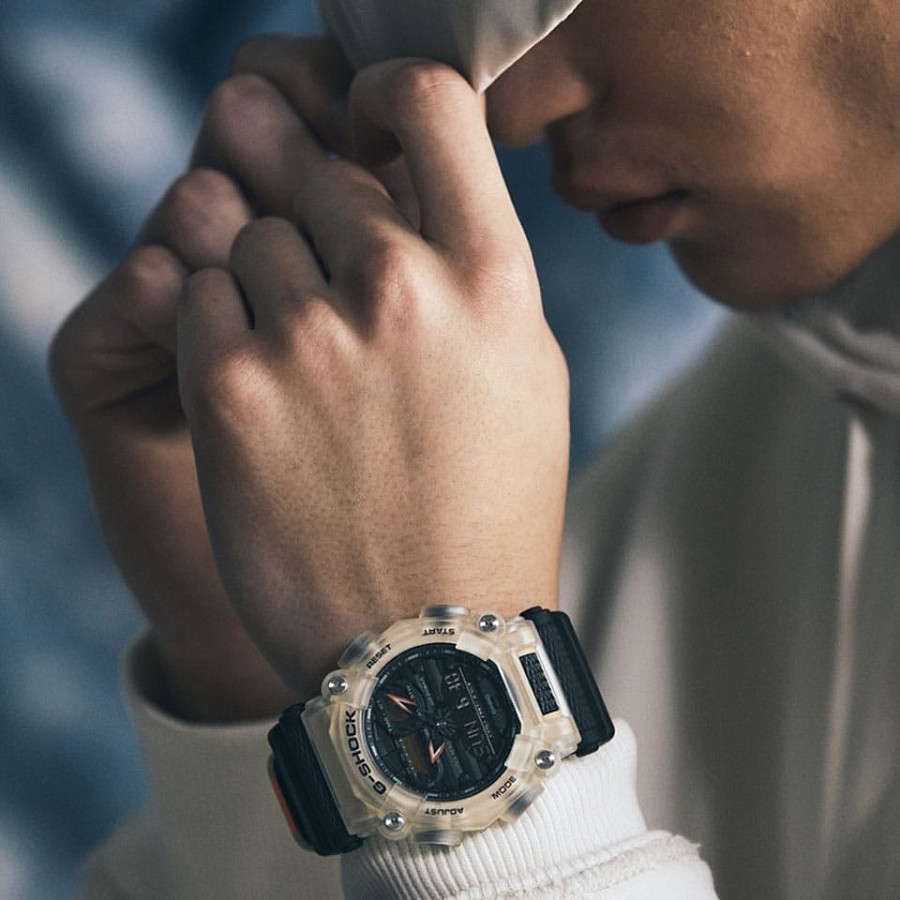 Часы Casio G-Shock GA-900TS-4A — кожа + текстиль, мужские