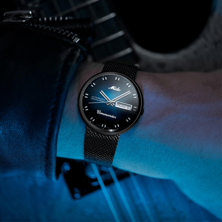 Часы Mido Commander Shade M8429.3.25.11 — сталь c pvd покрытием, мужские