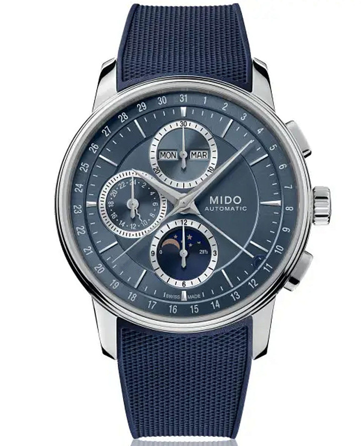 Часы Mido Baroncelli Moonphase M027.625.17.041.00 — мужские, синий